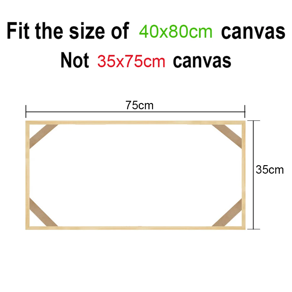 cadre en bois rectangulaire 40x80