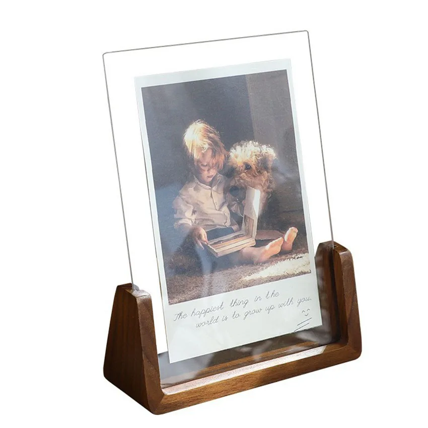 cadre photo transparent verre